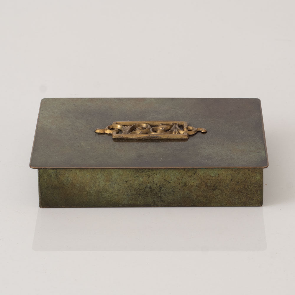 Swedish bronze trinket box C3431