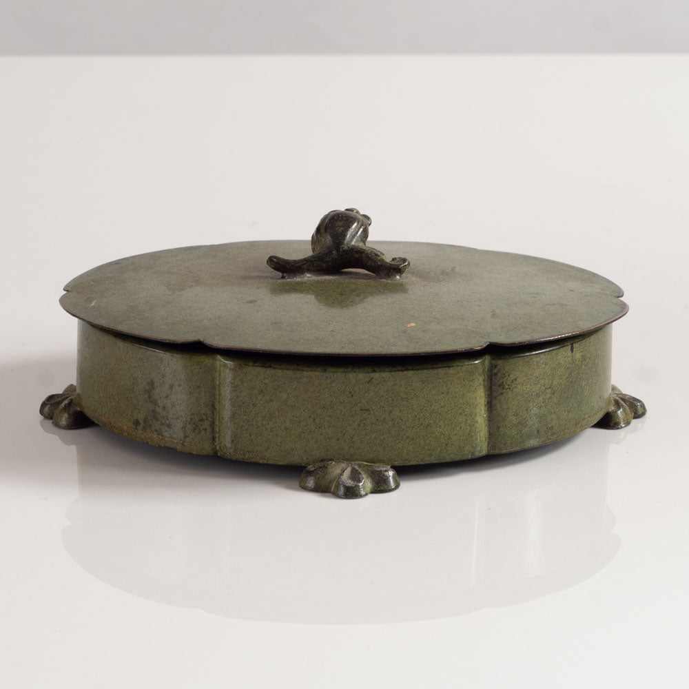 Swedish bronze trinket box J1488