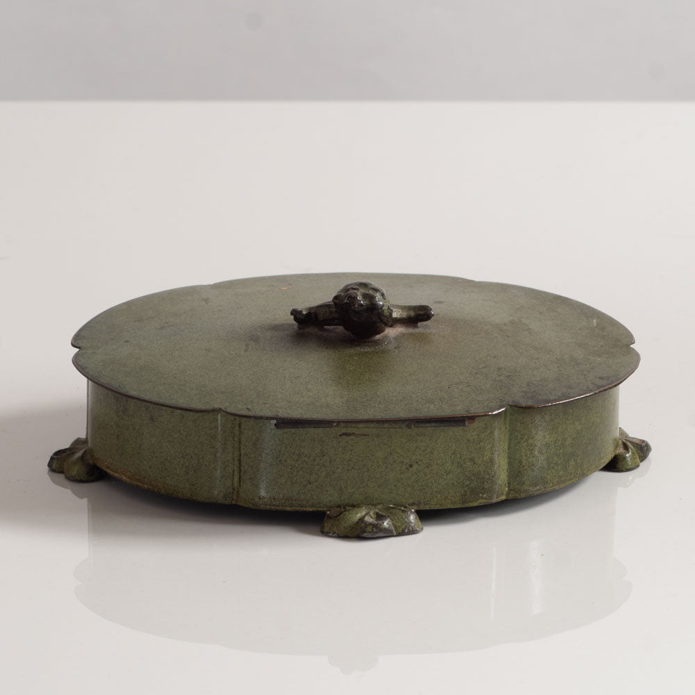 Swedish bronze trinket box J1488