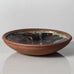 Sten Lykke Madsen for Bing and Grondahl, Denmark, stoneware dish with underglaze abstract painted design D7740