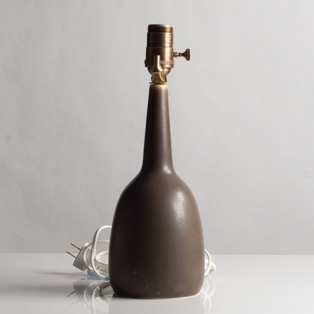 Palshus, Denmark, stoneware lamp base with brown haresfur glaze L3225