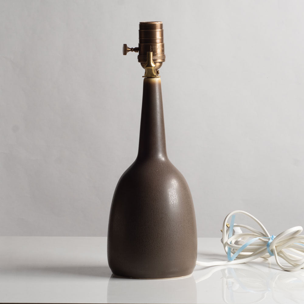 Palshus, Denmark, stoneware lamp base with brown haresfur glaze L3225