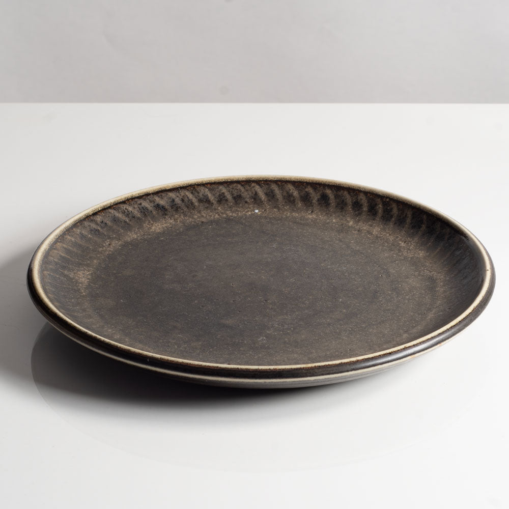 Dish with matte Brown glaze by Carl Harry Stålhane for Rorstrand C3938