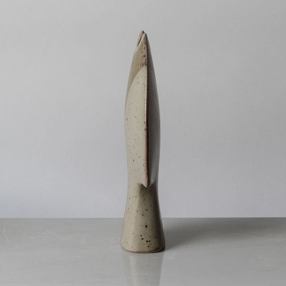 Karl Scheid, Germany, sculptural vessel with brown glaze J1740