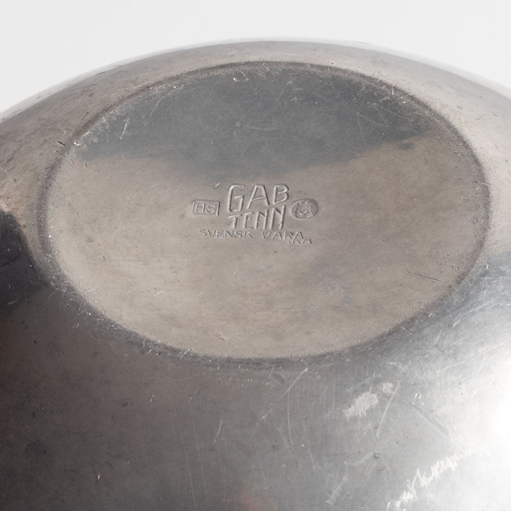 GAB Tenn, Sweden, round pewter vase L3675