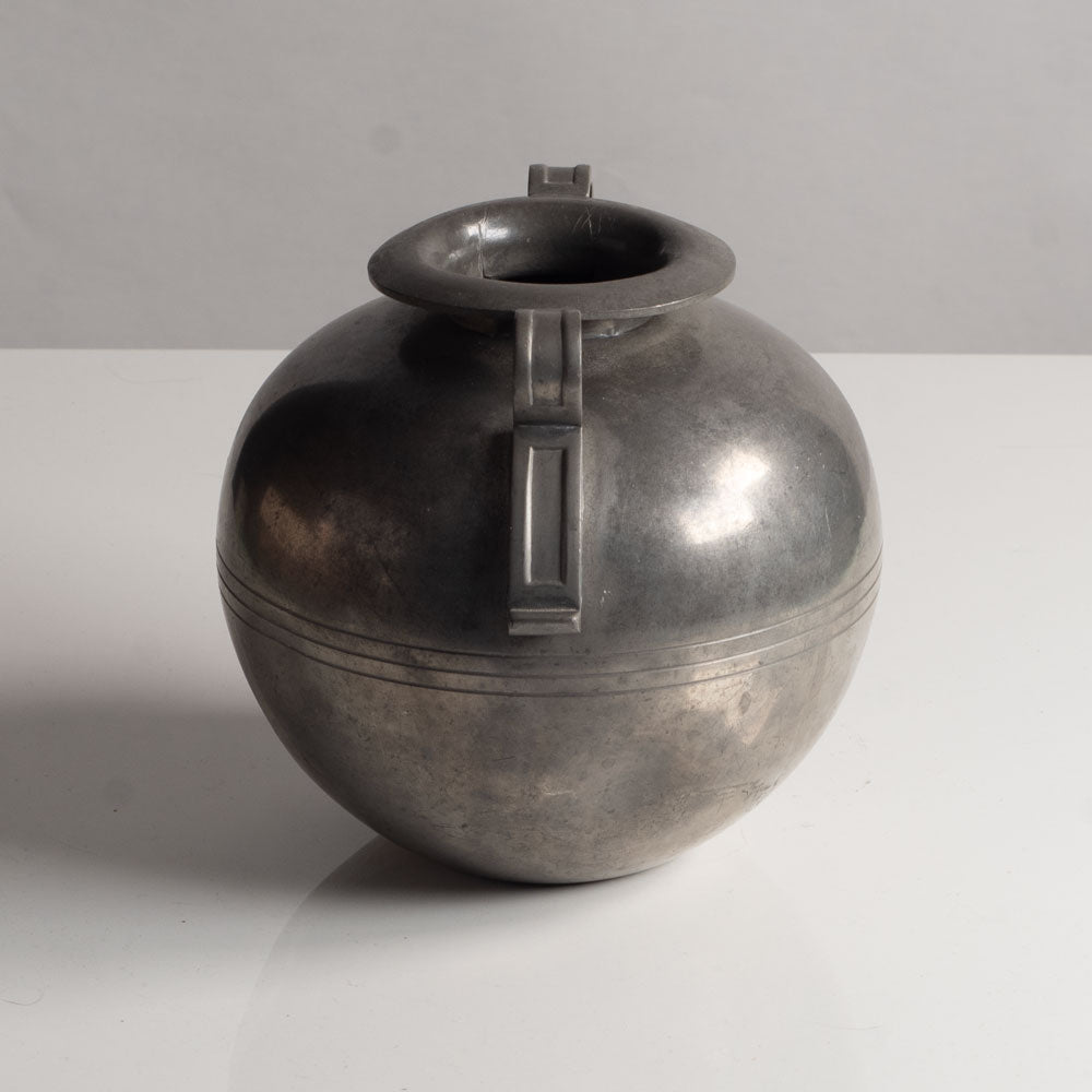 GAB Tenn, Sweden, round pewter vase L3675