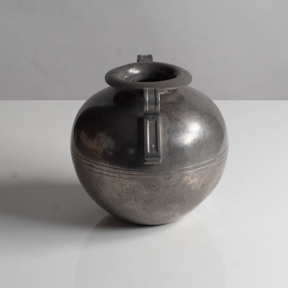 GAB Tenn, Sweden, round pewter vase L3675