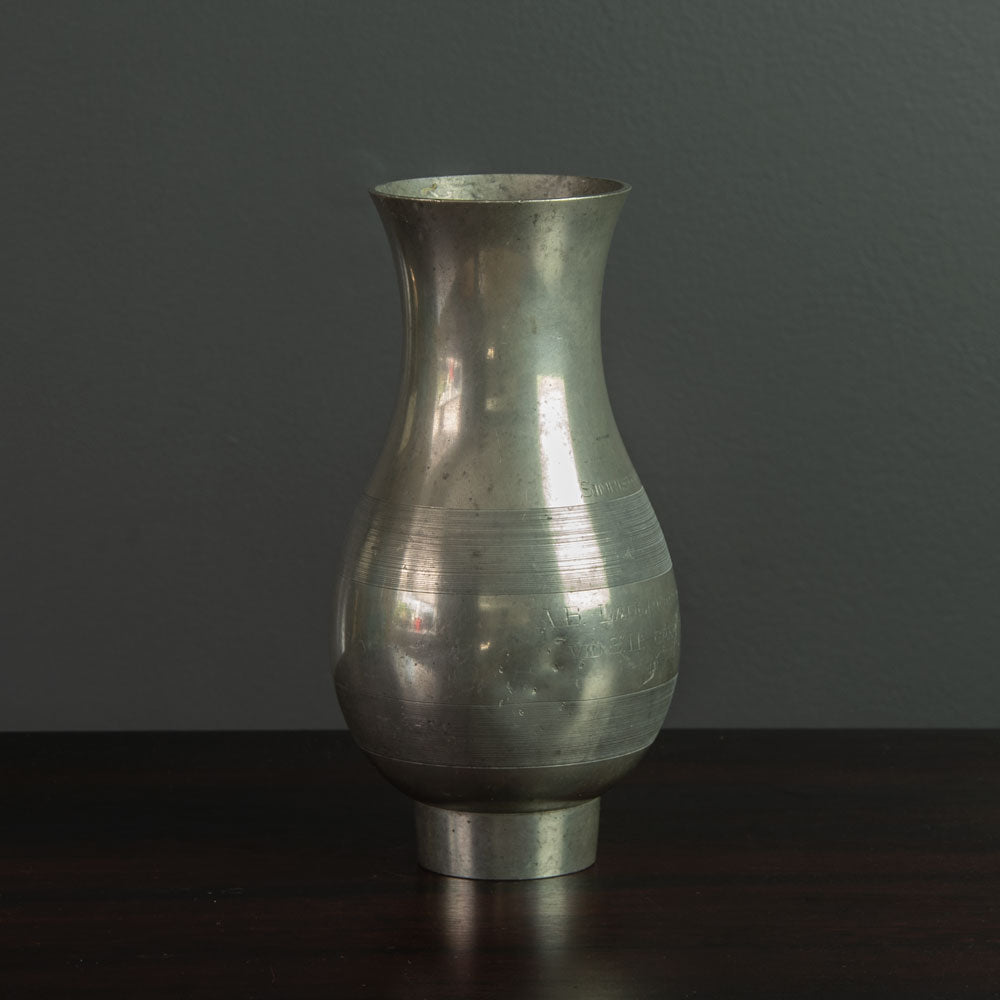 Svenskt Tenn, Sweden, pewter vase H1651