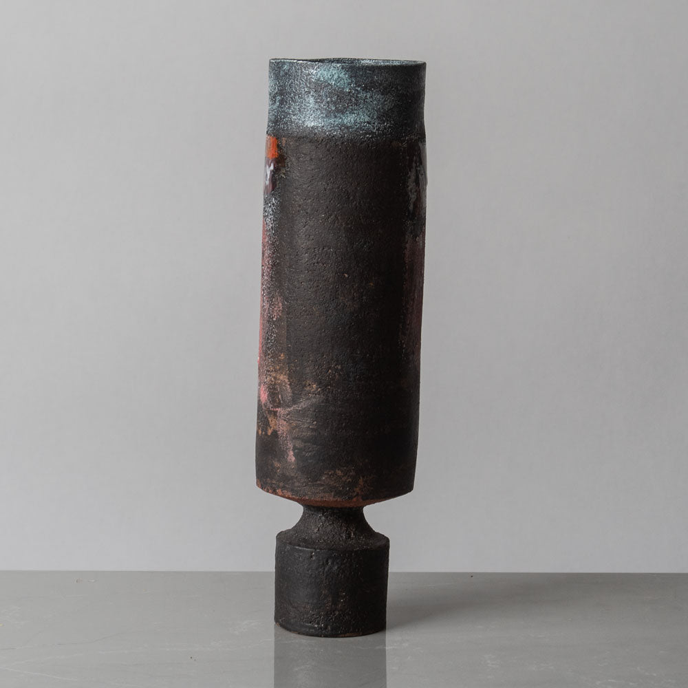 Robin Welch, UK, Unique ceramic footed vase K2185