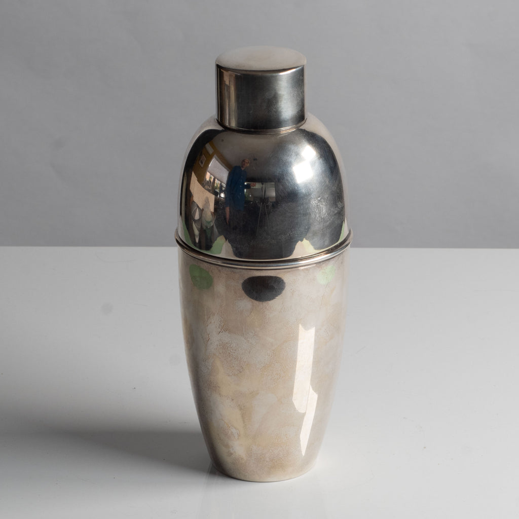 Nickle silver cocktail shaker for CG Hallberg, Sweden L3187