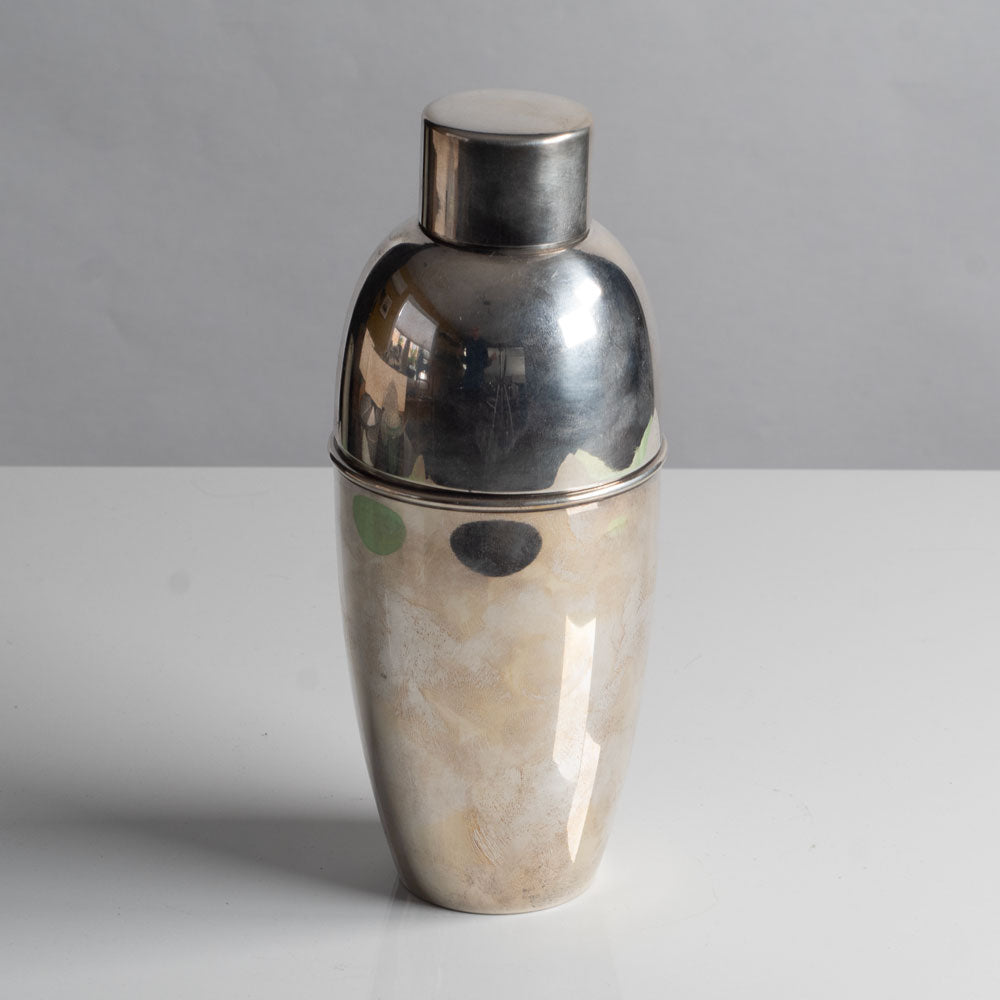 Nickle silver cocktail shaker for CG Hallberg, Sweden L3187