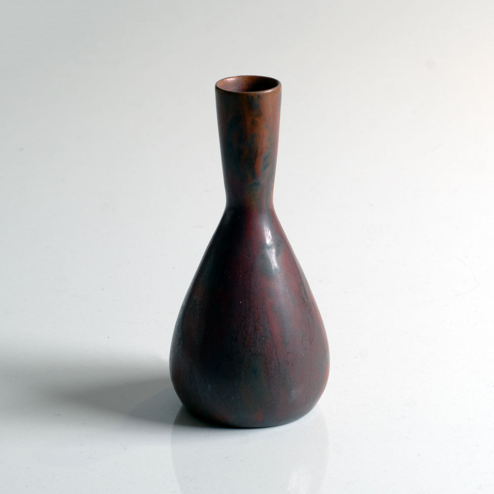 Carl Harry Stålhane for Rörstrand, Sweden, miniature vase with brown glaze M4046