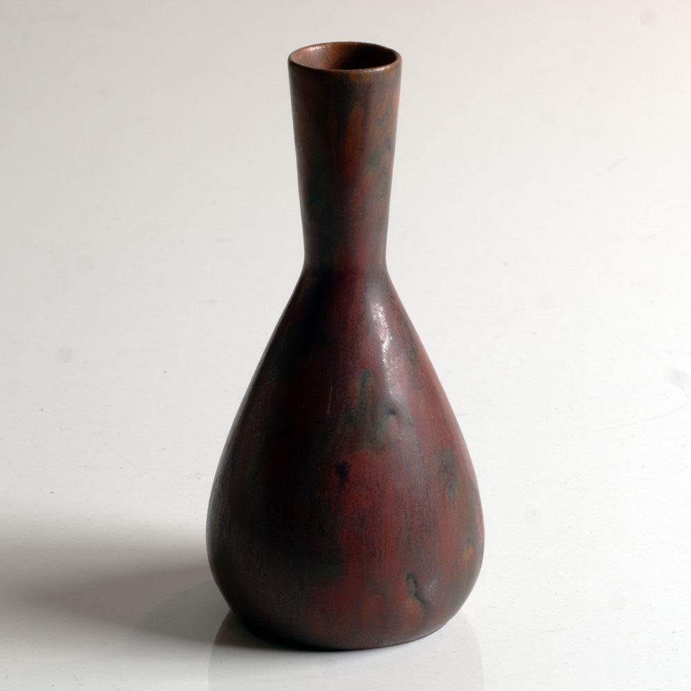 Carl Harry Stålhane for Rörstrand, Sweden, miniature vase with brown glaze M4046