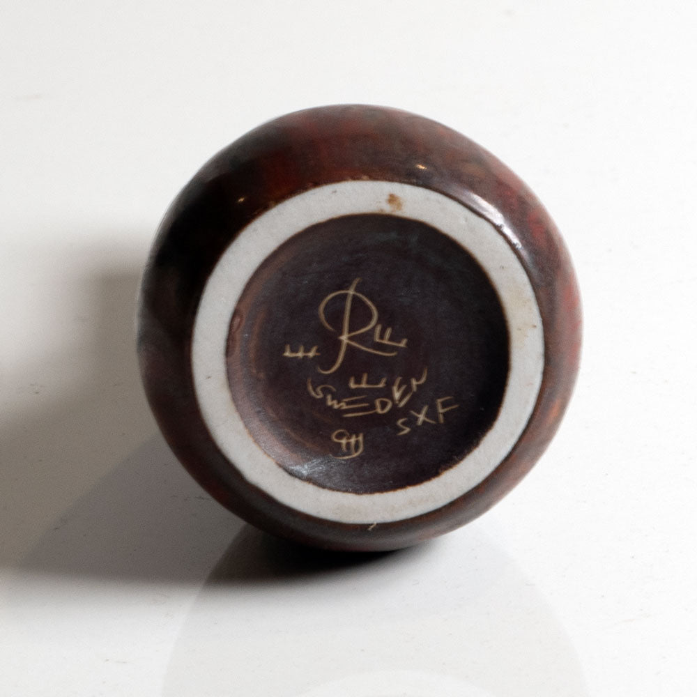 Carl Harry Stålhane for Rörstrand, Sweden, miniature vase with brown glaze M4046