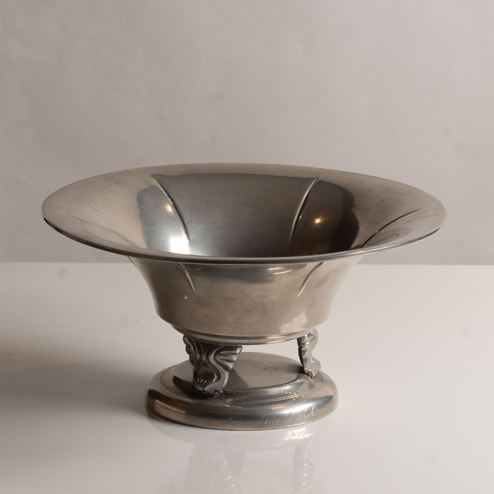Edlunds Silverfabrik, Sweden, pewter large footed bowl J1381
