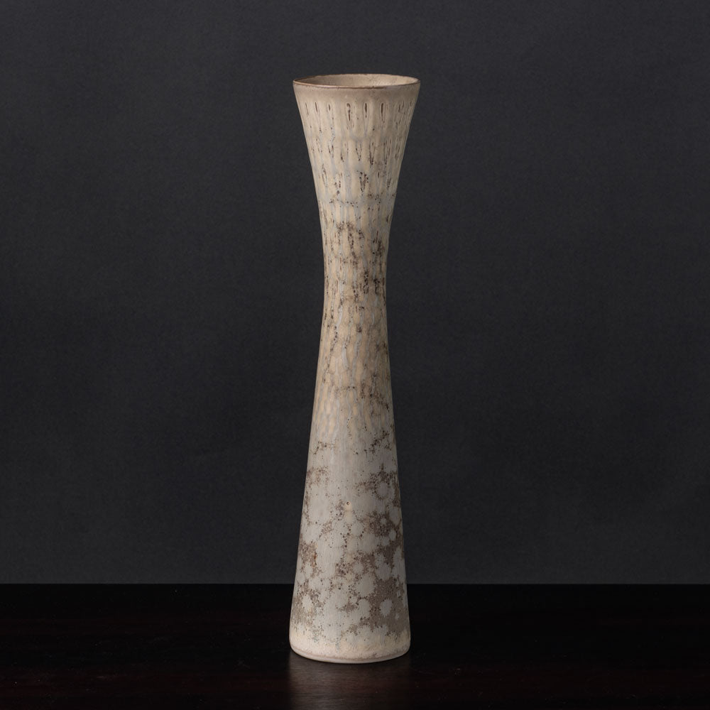 Carl Harry Stålhane for Rörstrand, Sweden, stoneware vase with matte beige crystalline glaze H1190