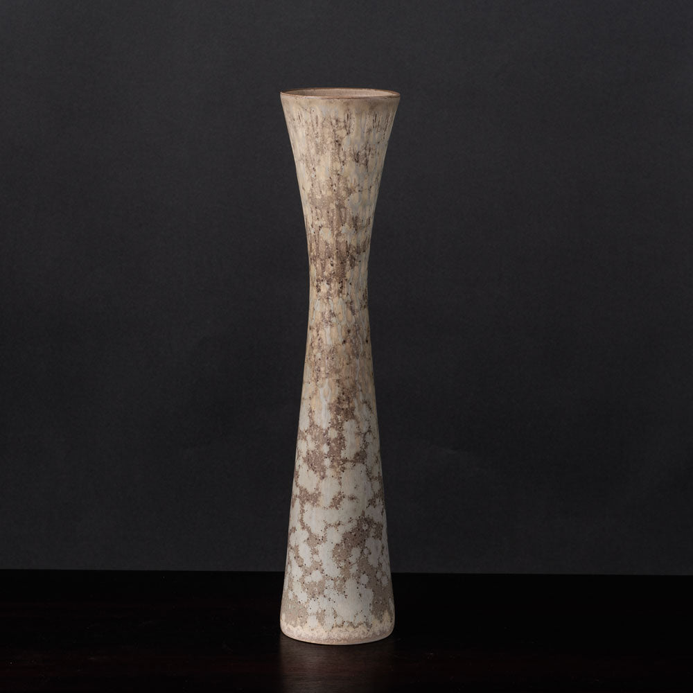 Carl Harry Stålhane for Rörstrand, Sweden, stoneware vase with matte beige crystalline glaze H1190