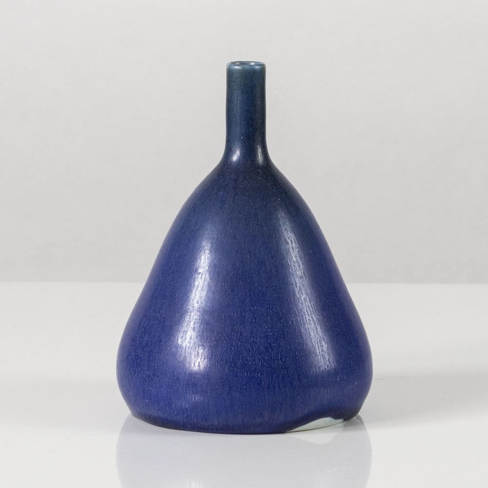 Carl Harry Stålhane for Rörstrand blue stoneware vase D6108