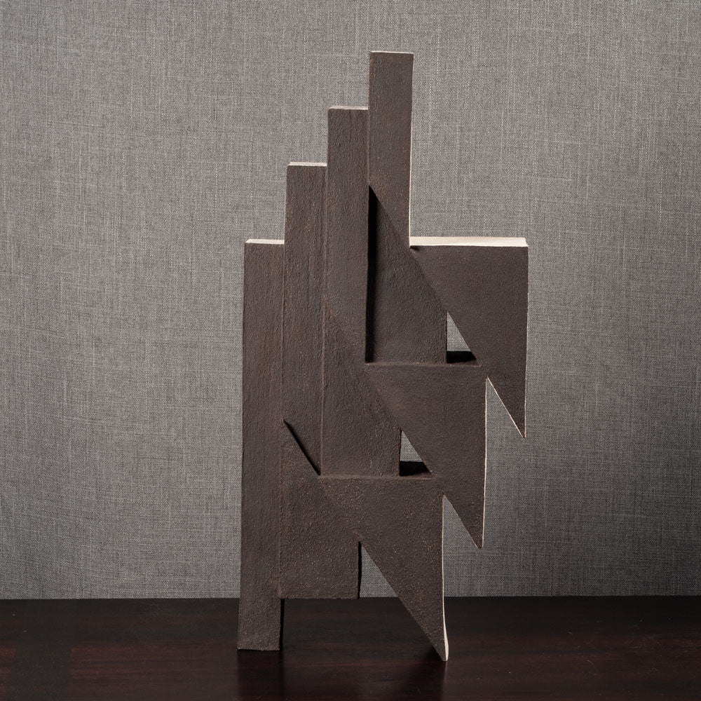 Gillian Montegrande, own studio, UK "Geotech", unglazed stoneware sculpture L4016