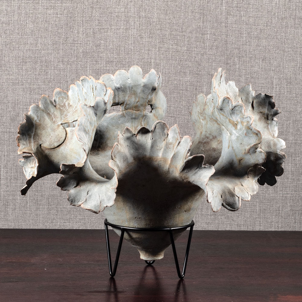 Ursula Morley Price, Uk, unique sculptural bowl on stand E7163