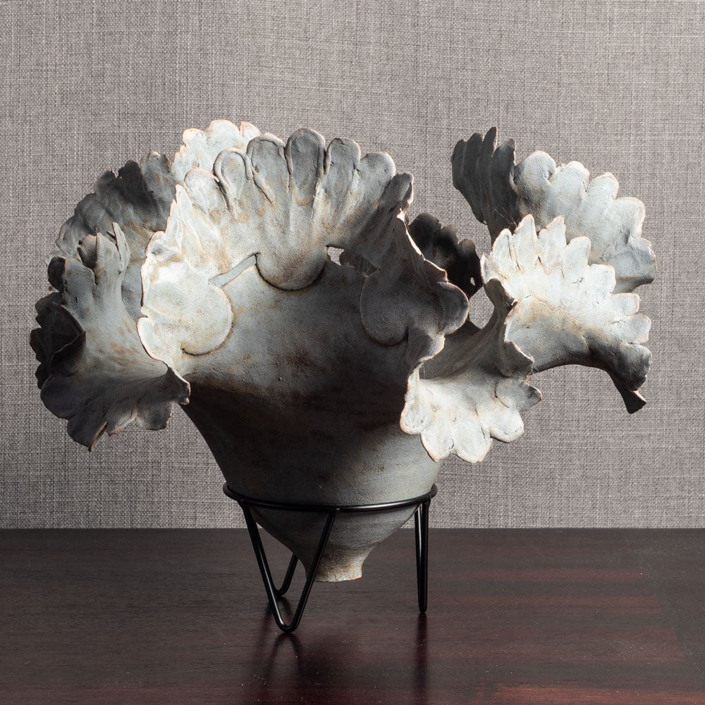 Ursula Morley Price, Uk, unique sculptural bowl on stand E7163