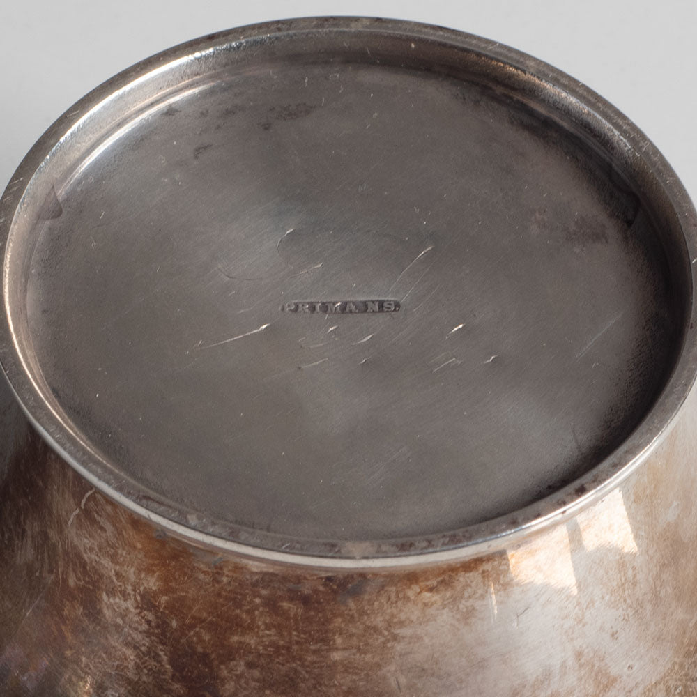 Silver plate jar with lid for Prima, Sweden L1698