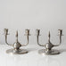 JL Hultmann for Norahammars Tenn, Sweden, pair of pewter double candlesticks K2746