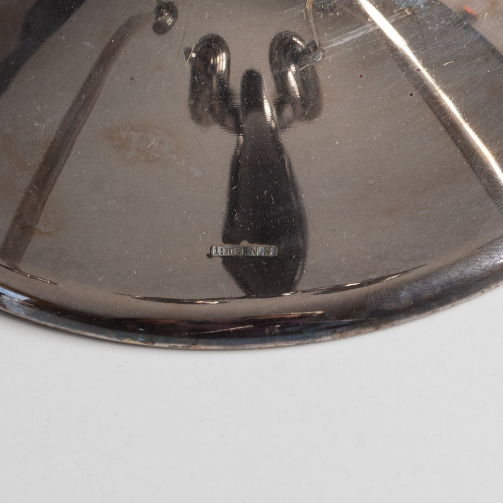 OH Lagerstedt, Sweden, pair of silver plate and wood candelabras L3401