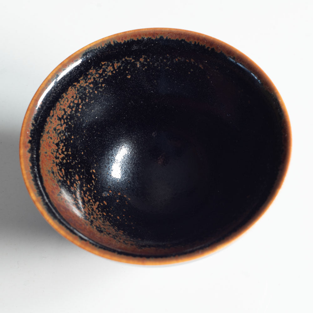 Nils Thorsson for Royal Copenhagen, stoneware bowl with black and brown tenmoku glaze L3400