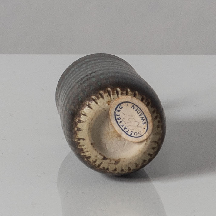 Stig Lindberg for Gustavsberg, Sweden, miniature stoneware vase with turquoise glaze J1154