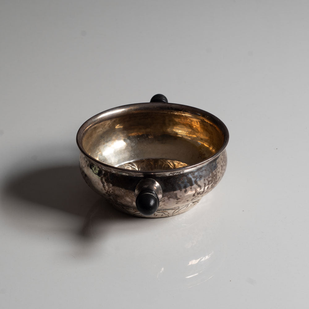 Johannes Siggaard, Denmark, sterling silver sugar bowl with handles J1723