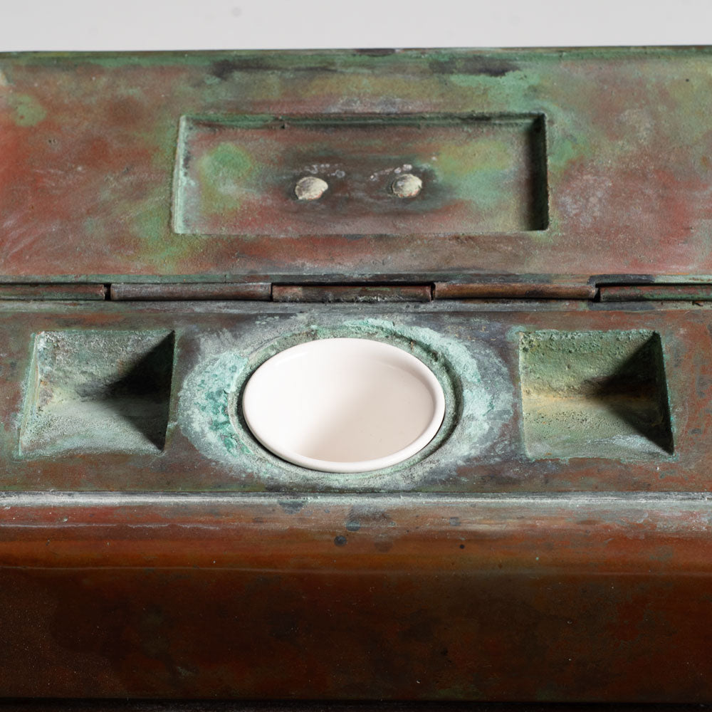 Sune Backstroms, Sweden, bronze inkwell with tray L3941