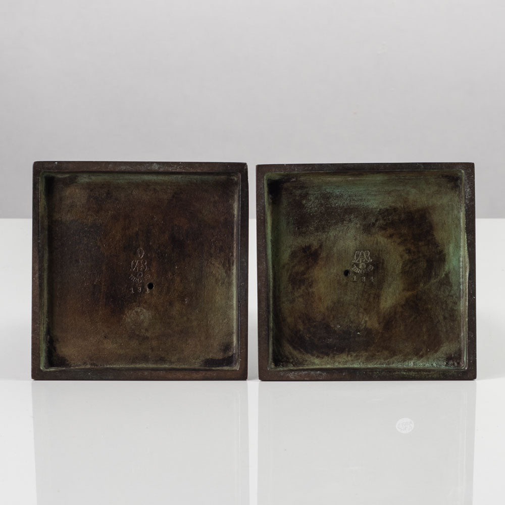 Just Andersen for GAB, Sweden, pair of bronze candlesticks K2593