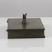 Sune Backstroms, Sweden, bronze lidded box with deer handle K2844
