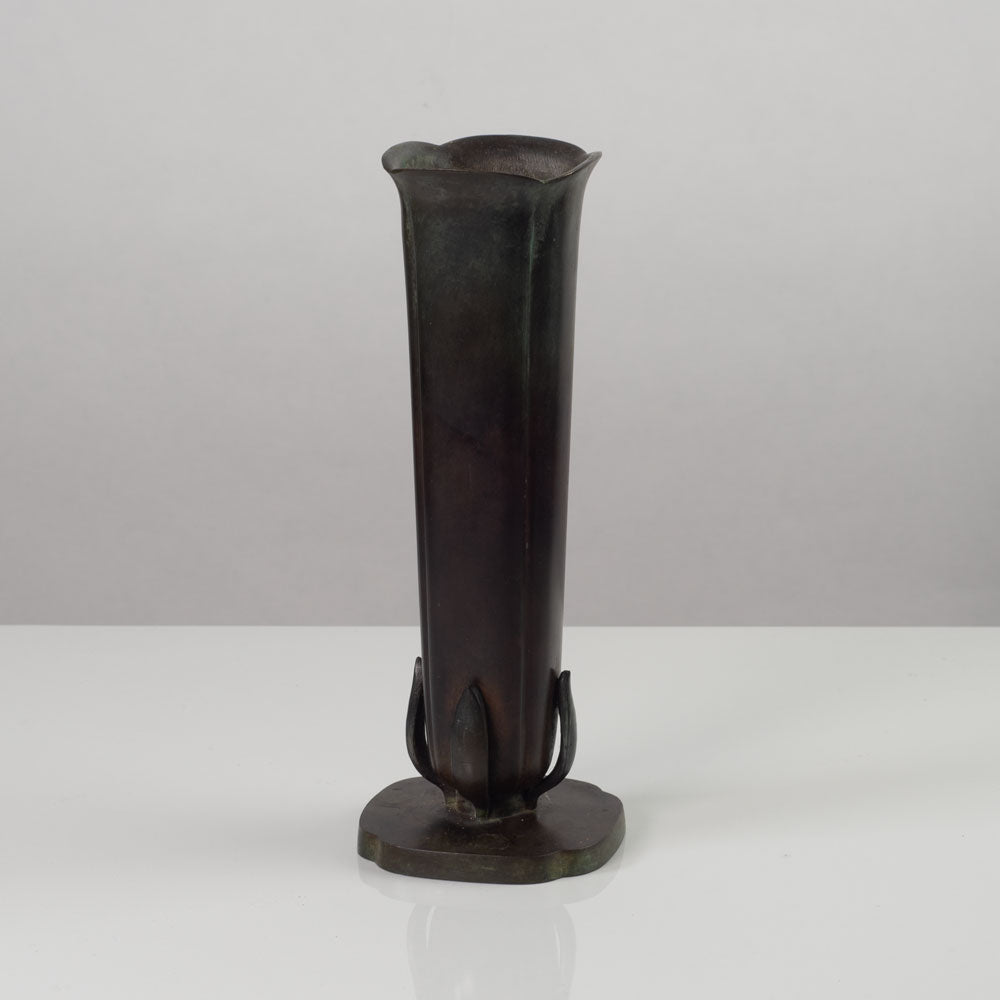 Just Andersen for GAB, Sweden, bronze bud vase K2675