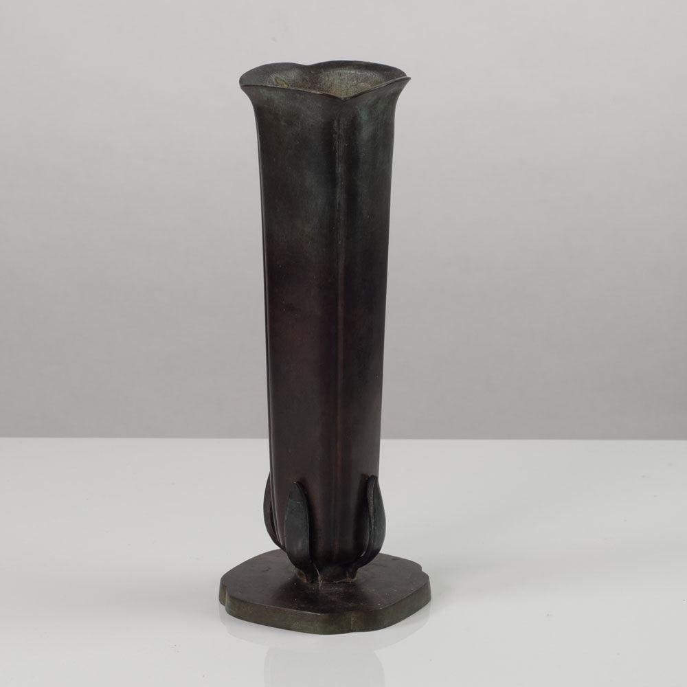 Just Andersen for GAB, Sweden, bronze bud vase K2675
