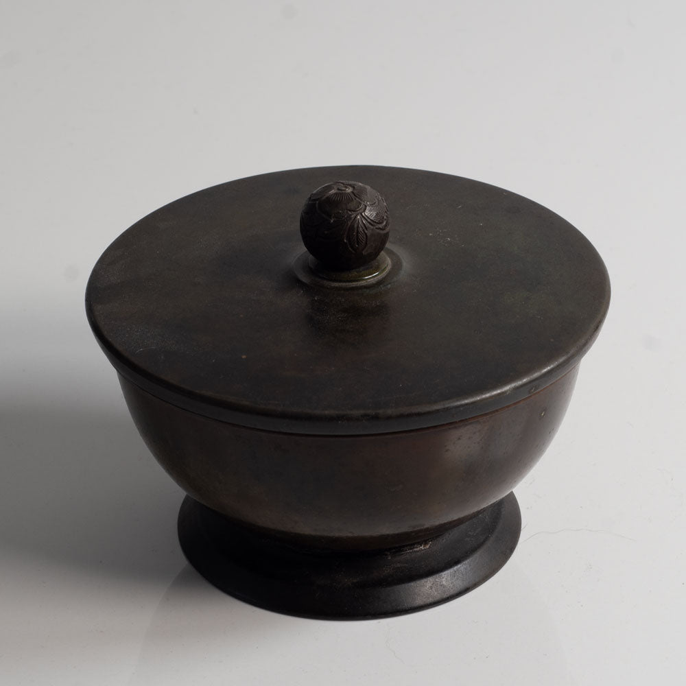 E. Berth, Denmark, bronze lidded jar L3485