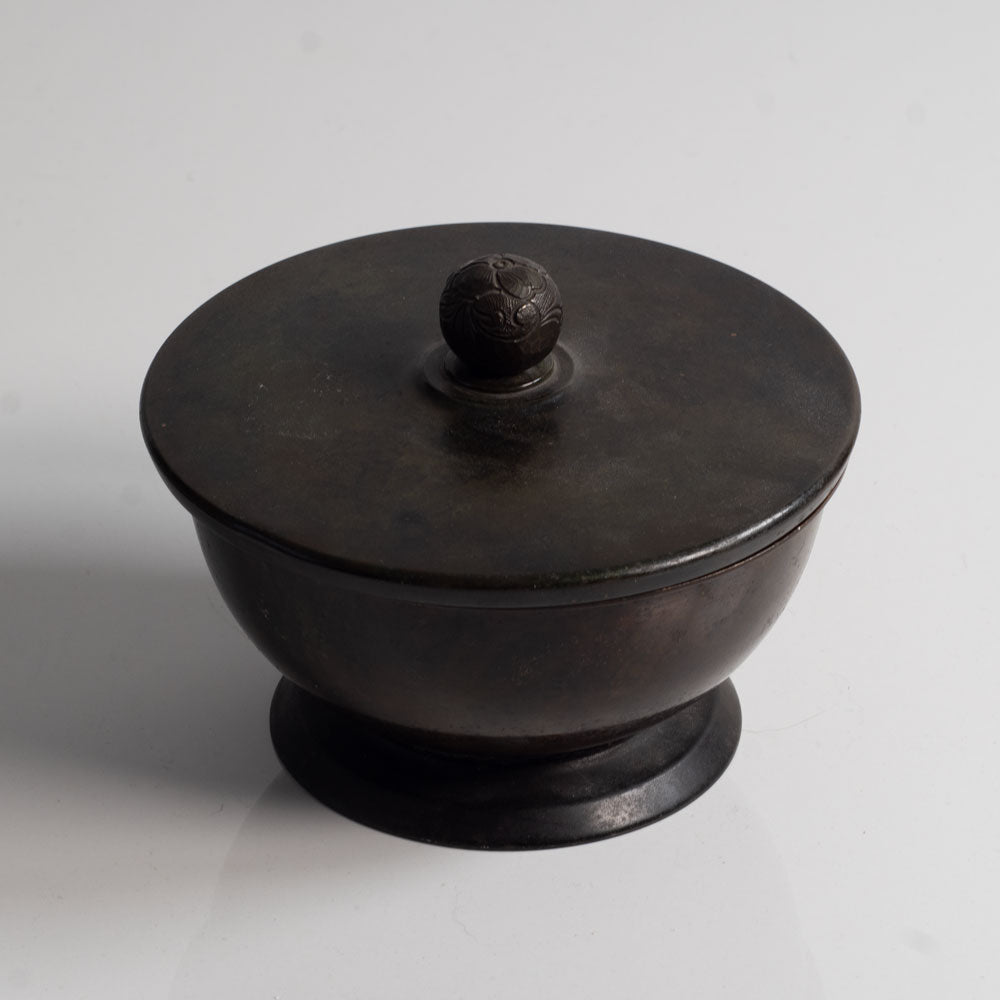 E. Berth, Denmark, bronze lidded jar L3485