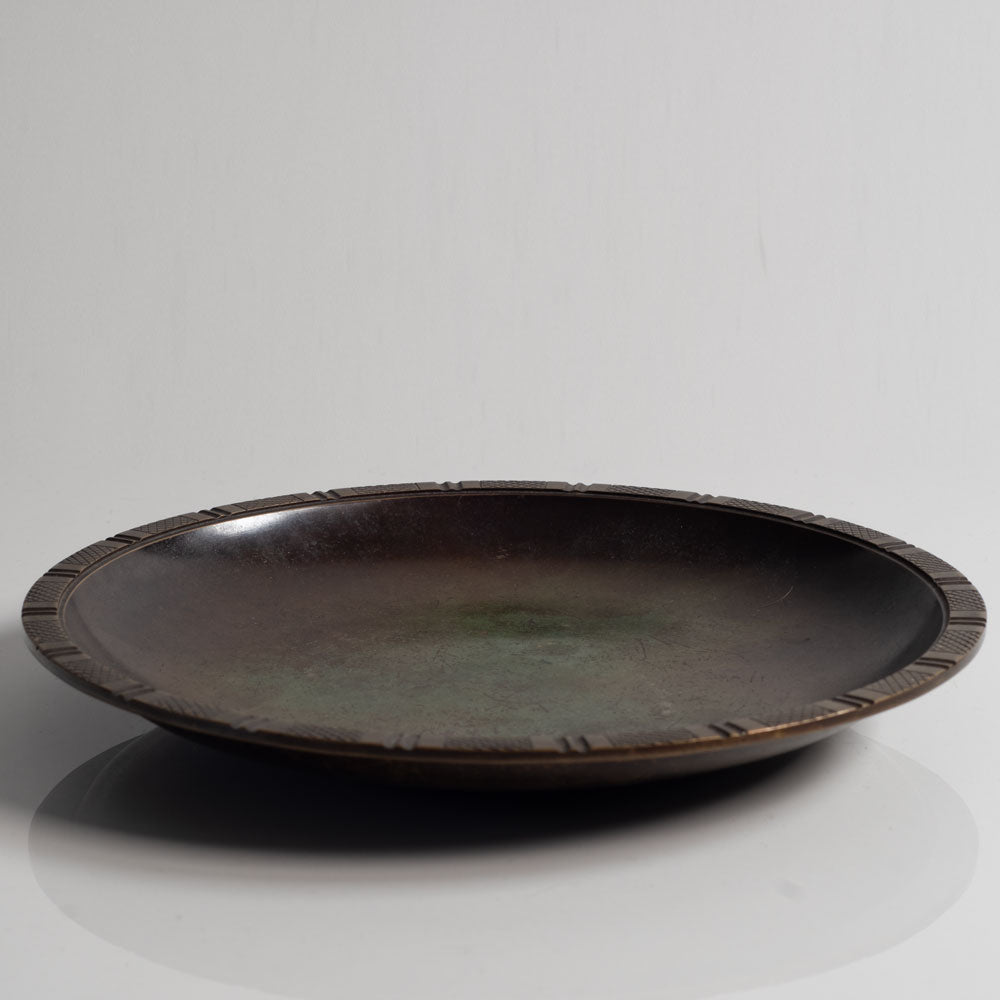 Just Andersen, Denmark, shallow bronze bowl L3075