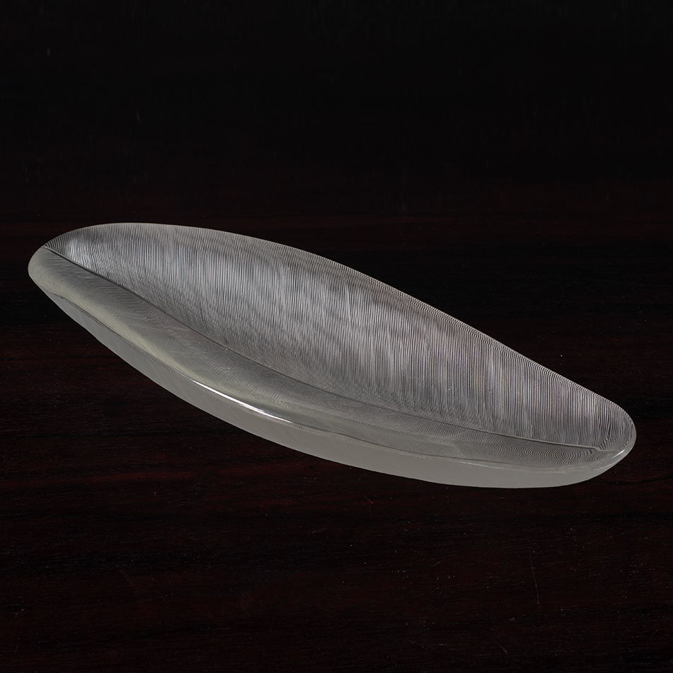 Tapio Wirkkala for Iittala, FInland, comb cut elongated bowl K2673
