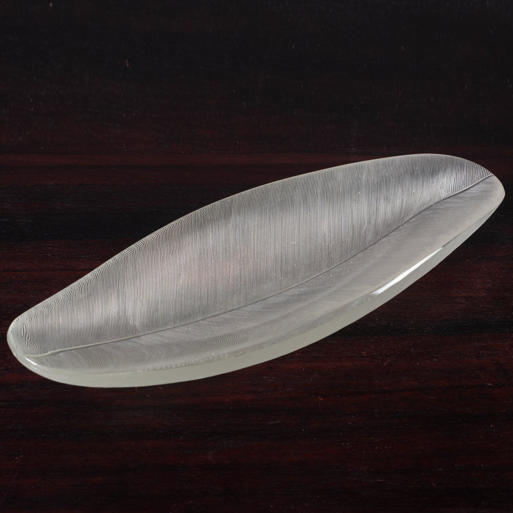 Tapio Wirkkala for Iittala, FInland, comb cut elongated bowl K2673