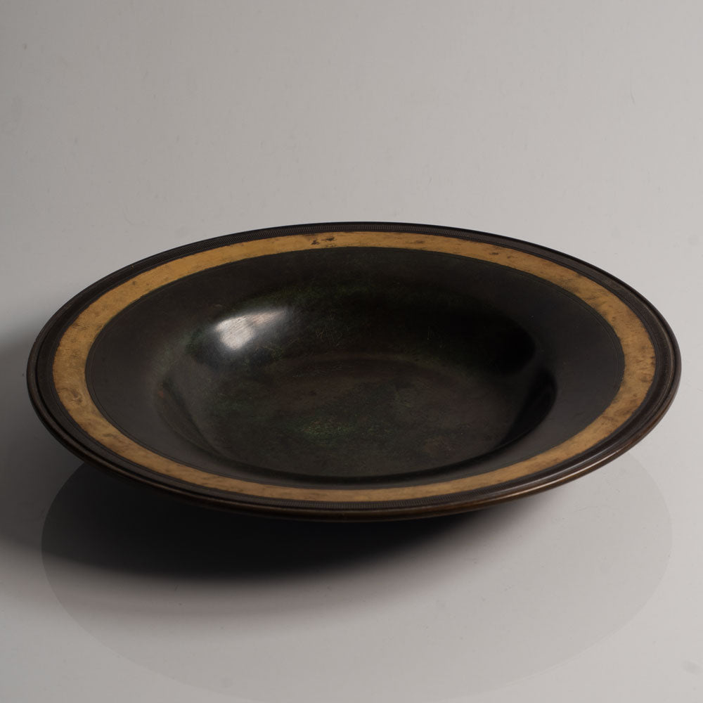 Just Andersen, Denmark, shallow bronze bowl K2757
