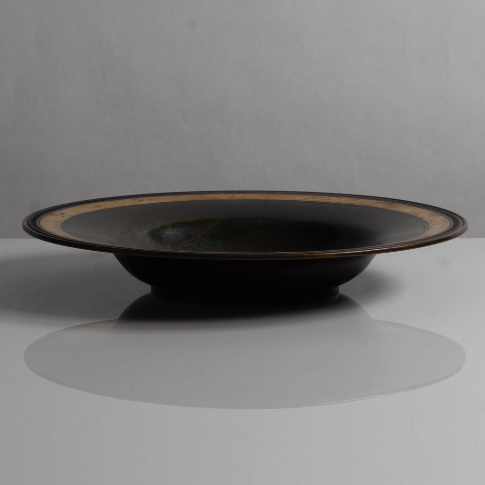 Just Andersen, Denmark, shallow bronze bowl K2757