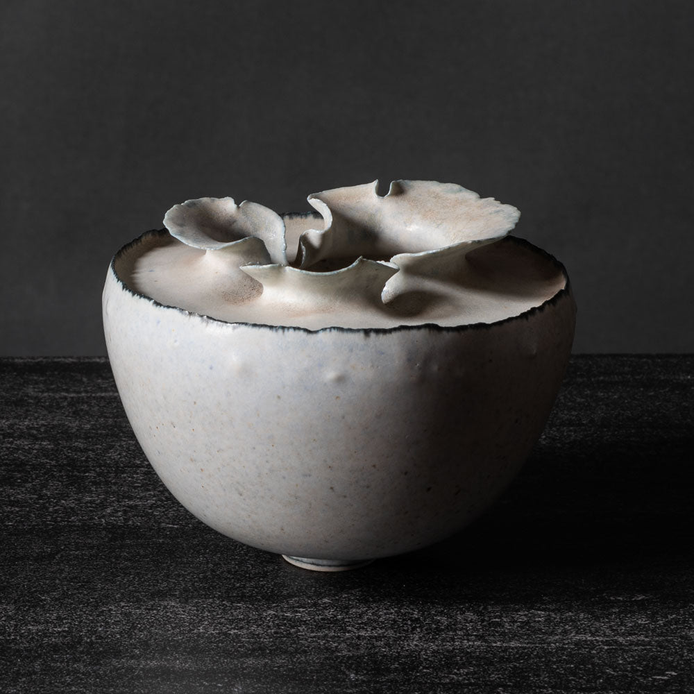 Deirdre Burnett, own studio, frilled sculptural vessel K2161
