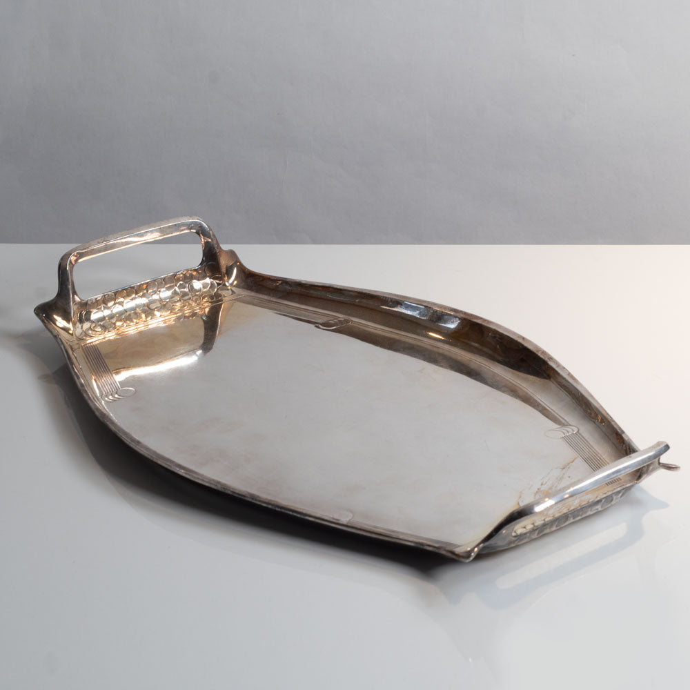 Silver plated tray by A.G. Duvfa Sweden c1920s L3634