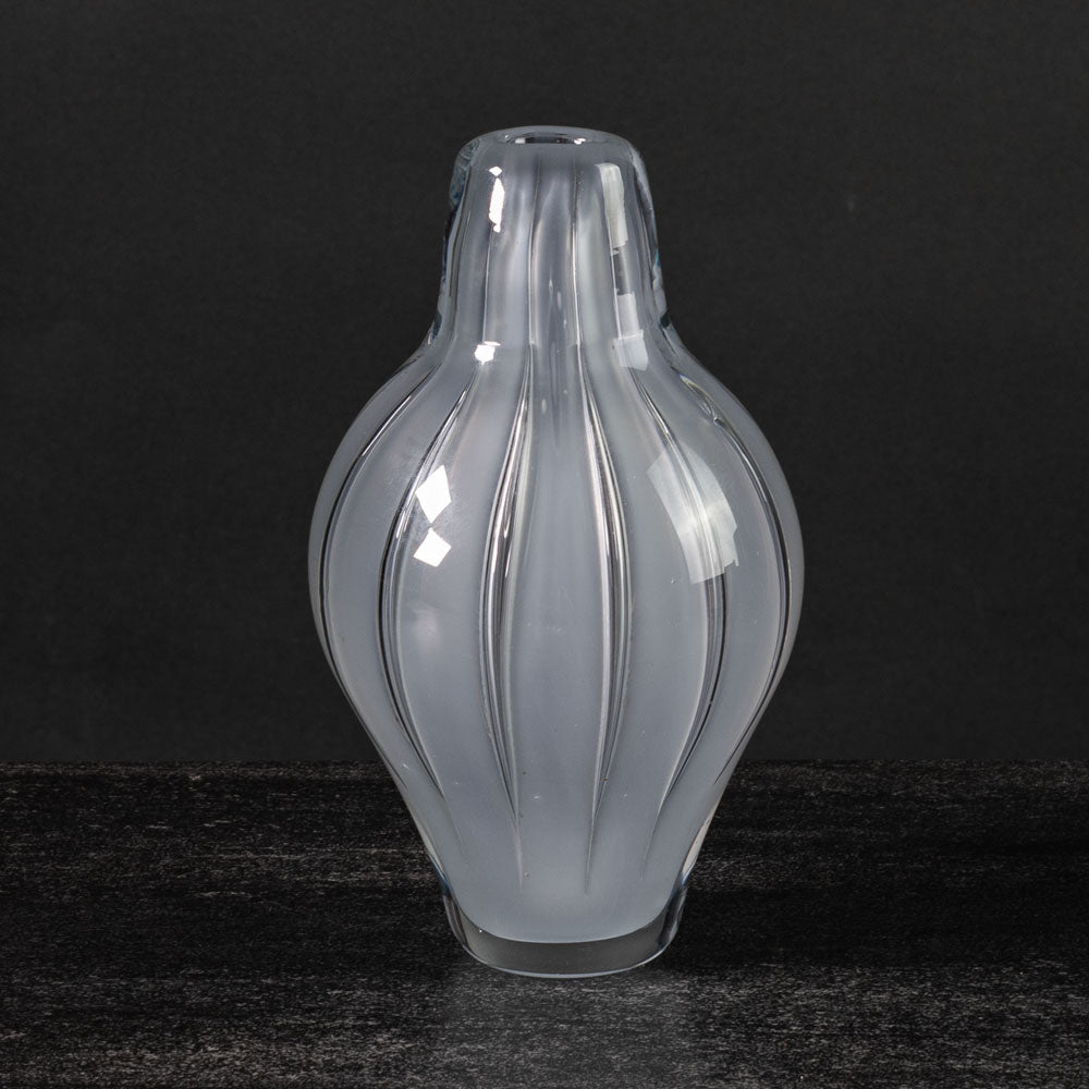 Edvin Öhrström for Orrefors, Sweden, "Ariel" vase in gray and clear glass K2912