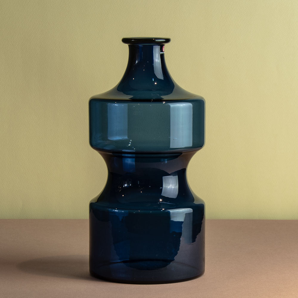 Timo Sarpaneva for Iittala, blue "i-glass" decanter J1348