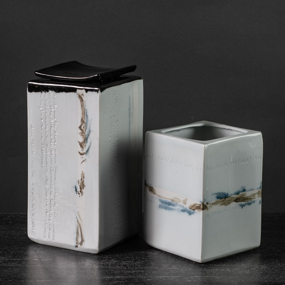 Two porcelain vessels by Christine Atmer de Reig, Germany