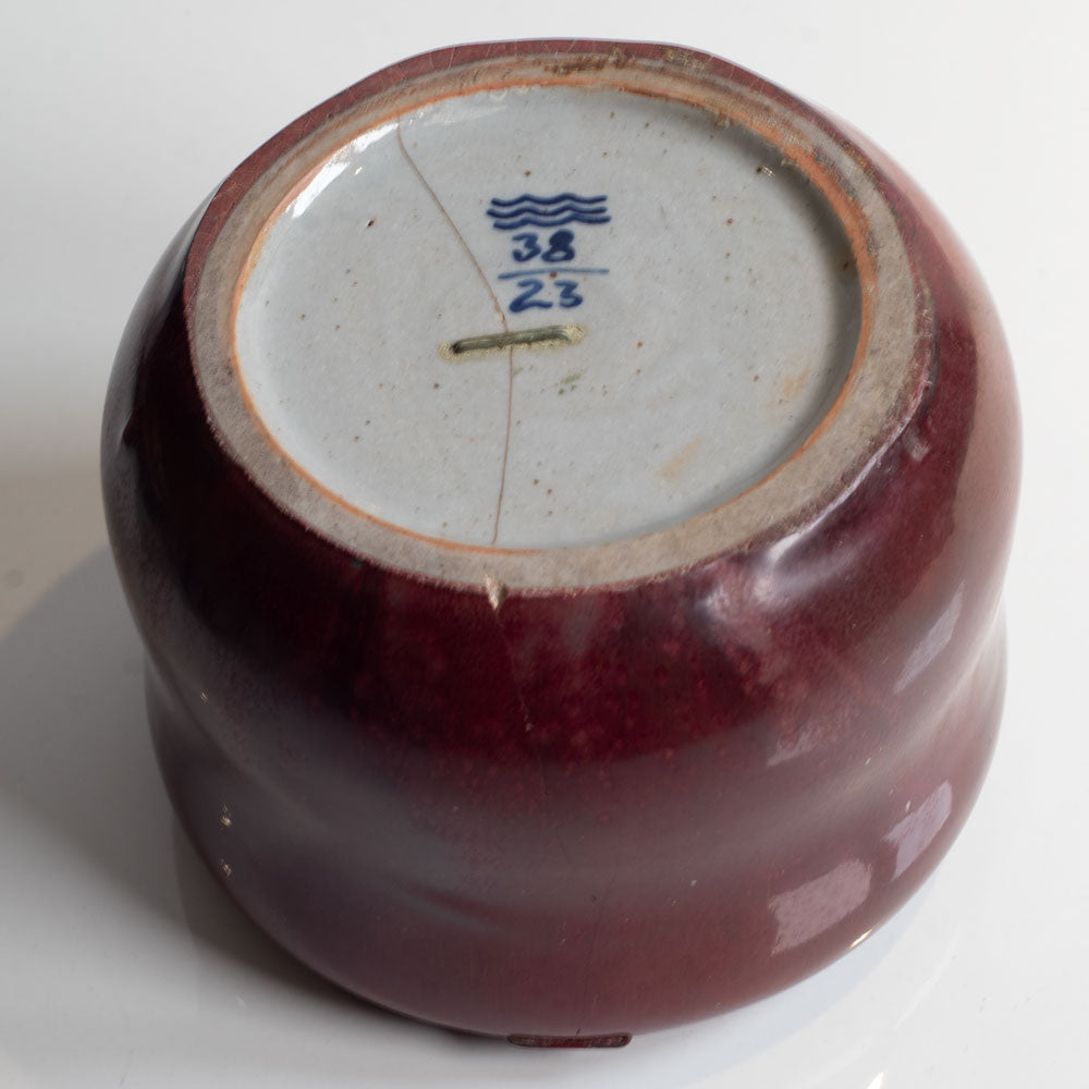 Jar with oxblood glaze for Royal Copenhagen N7942