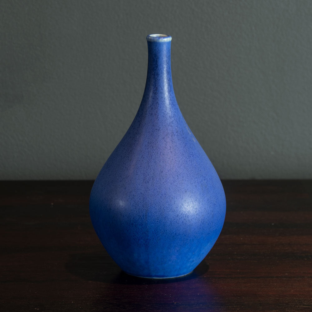 Stig Lindberg for Gustavsberg, "Vitrin" stoneware vase with blue matte glaze